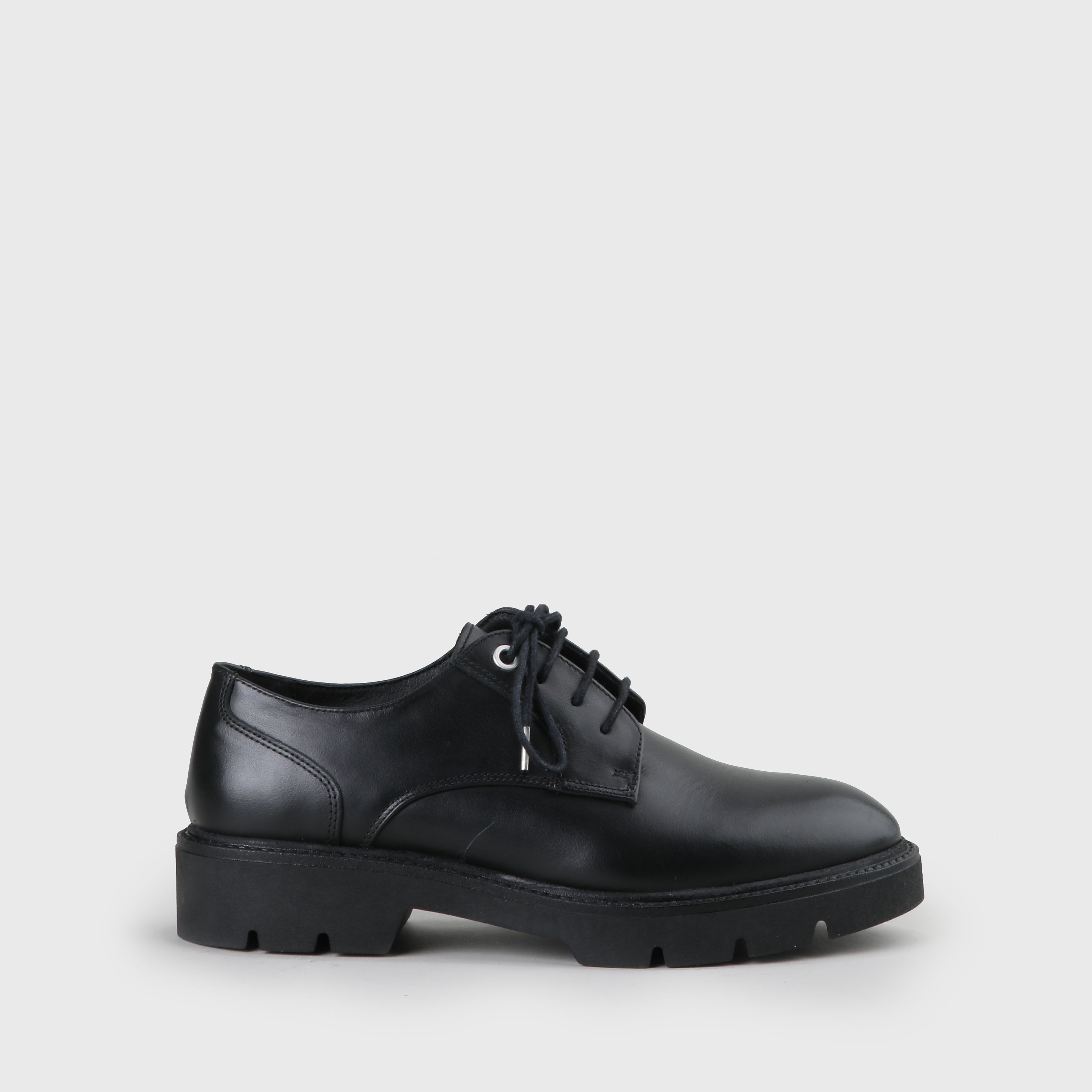 Fine Lace-Up-Boot aus Leder schwarz Fine Lace-Up-Boot aus Leder schwarz
