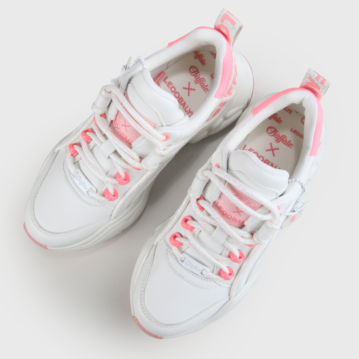 BUFFALO x LEOOBALYS Binary Sneaker, weiß/pink BUFFALO x LEOOBALYS Binary Sneaker, weiß/pink