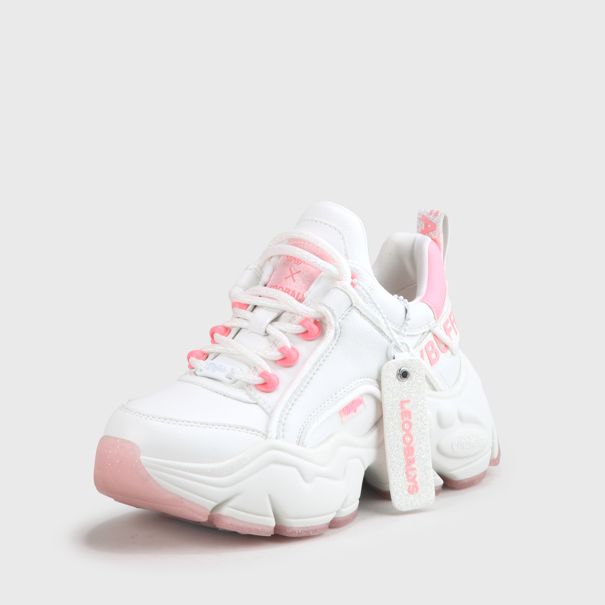 BUFFALO x LEOOBALYS Binary Sneaker, weiß/pink BUFFALO x LEOOBALYS Binary Sneaker, weiß/pink